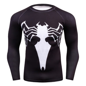 New 3D Tight Spiderman Ironman Superman Captain America T-shirt Men
