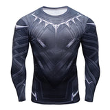 Hot Sale 3D Black Panther t-shirt Compression Long Sleeve t shirt