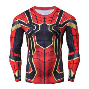 New Fashion Marvel SuperHero Spiderman Men T Shirt Fitness