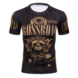 Mens Skull Fitness Clothing Rashguard T Shirt Fashion 3D