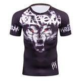Mens Skull Fitness Clothing Rashguard T Shirt Fashion 3D