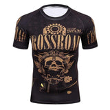 Mens Skull Fitness Clothing Rashguard T Shirt Fashion 3D