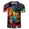 2018 Summer New Design Fashion 3d Short Men T Shirt Movie Avengers