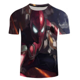 2018 Summer New Design Fashion 3d Short Men T Shirt Movie Avengers