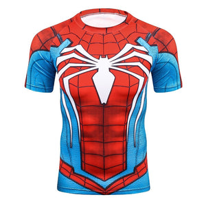 Summer 3D Print Compression T-Shirt Men Marvel