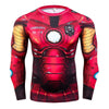 Marvel Comics Ironman Cosplay Costume Men T-Shirt Crossfit Fitness