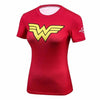 Summer Female Compression Superhero Batman/Superman/Wonder Women Tshirt