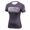 Summer Female Compression Superhero Batman/Superman/Wonder Women Tshirt