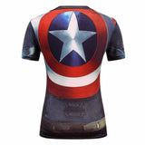 Summer Female Compression Superhero Batman/Superman/Wonder Women Tshirt