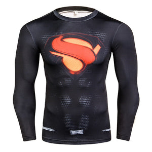 New Compression Funny T Shirt Men Anime Superhero Superman