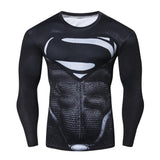 New Marvel Superman Black Men T Shirt 3D Print Compression