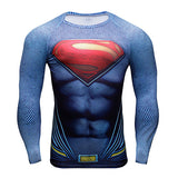 New Marvel Superman Black Men T Shirt 3D Print Compression