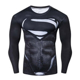 New Marvel Superman Black Men T Shirt 3D Print Compression