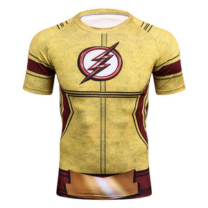 Flashman Marvel Superhero Men T Shirt 3D Printed Compression T-Shirt