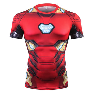 New Summer Marvel Avengers 3D Printed Ironman T Shirt Men