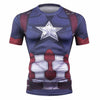 New Captain America 3D Printed T-Shirt Men Compression Men
