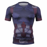 New Captain America 3D Printed T-Shirt Men Compression Men