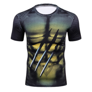 Summer Brand 3D Printed Compression Wolf X-Men T-shirt
