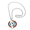 Captain America A Shield necklace rotatable Avengers