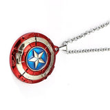 Captain America A Shield necklace rotatable Avengers