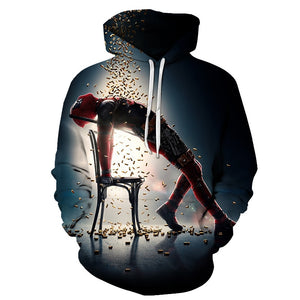 2019 New 3D Print Marvel Superhero Deadpool 2 Hoodie Men Women Casual Hoodies