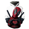 2019 New 3D Print Marvel Superhero Deadpool 2 Hoodie Men Women Casual Hoodies