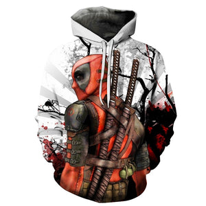 Newest Hoodies Men Women Sweatshirt Funny Deadpool 3D Printed Hoodie Men Hip Hop