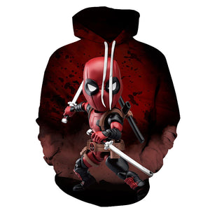New Marvel Deadpool Sweatshirt Fashion Funny Men Women Long
