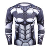 Mens MMA Fitness Rashguard Tight T Shirt Fashion 3D Ironman
