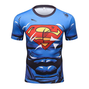 Tight Superman Civil War Tee 3d Printed T-shirt Men  Avengers