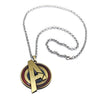 Avengers Captain America Marvel necklace pendant Black Metal
