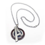 Avengers Captain America Marvel necklace pendant Black Metal