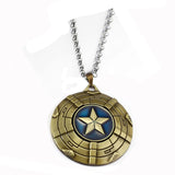 Marvel Avengers 4 Captain America necklace Black Metal