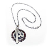 Marvel Avengers 4 Captain America necklace Black Metal
