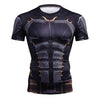 Summer New 3D Printed Spiderman Compression T Shirt Men Casuales