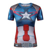 Captain America Compression Summer T-Shirt 3D Printed T Shirt