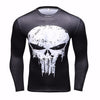 Fashion Superhero 3D Skull Punisher Spiderman Compression Bodybuilding T Shirt