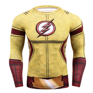 Mens Anime The Flash Barry Allen 3D Printed T Shirts Compression