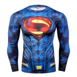 Superman 3D Print T Shirt Men Crossfit Fitness Clothing Compression Funny Men T-Shirt