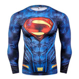 Superman 3D Print T Shirt Men Crossfit Fitness Clothing Compression Funny Men T-Shirt