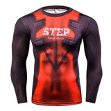 Superman 3D Print T Shirt Men Crossfit Fitness Clothing Compression Funny Men T-Shirt