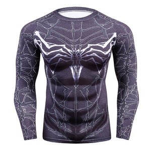 New Spiderman MMA Tight Men T Shirt Compression Crossfit T-Shirt Men