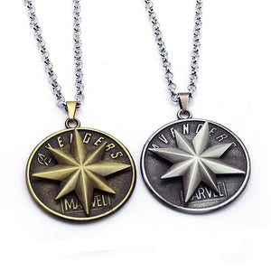 The Avengers Captain Marvel Rotatable necklace